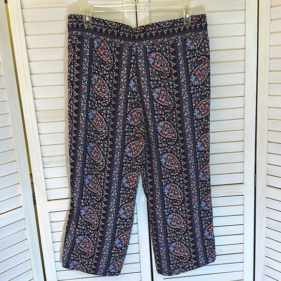 Liz Claiborne Pants Large Loungewear Challis Crop NWOT - Picture 3 of 11